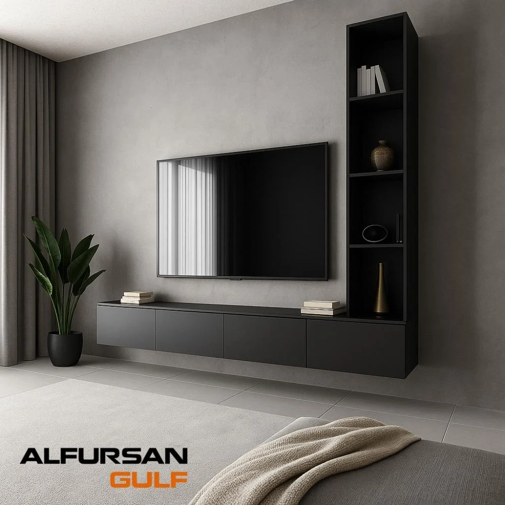 طاولة شاشة معلقة برفوف